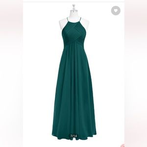 NWT | Azazie | Ginger bridesmaid dress - UNALTERED | Peacock | size 8